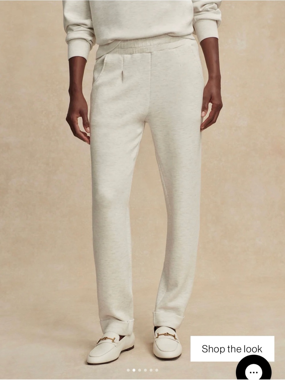 Varley The Rolled Cuff Pant in Ivory Marl 28.5”